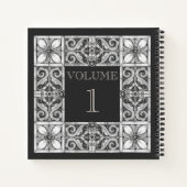 Persoonlijke naam Dream Journal Black Grey White Notitieboek (Achterkant)