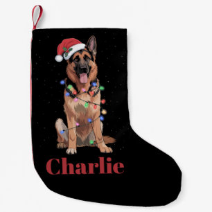 Persoonlijke naam Duitse herder Kerst hond Kleine Kerstsok