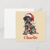 Persoonlijke naam Duitse Korthals Xmas Feestdagenkaart (Voorkant / Achterkant)