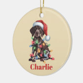 Persoonlijke naam Duitse Korthals Xmas Keramisch Ornament (Links)