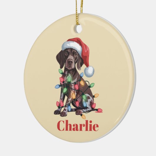 Persoonlijke naam Duitse Korthals Xmas Keramisch Ornament (Links)