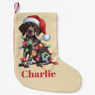 Persoonlijke naam Duitse Staande Hond Kerstmis Kleine Kerstsok