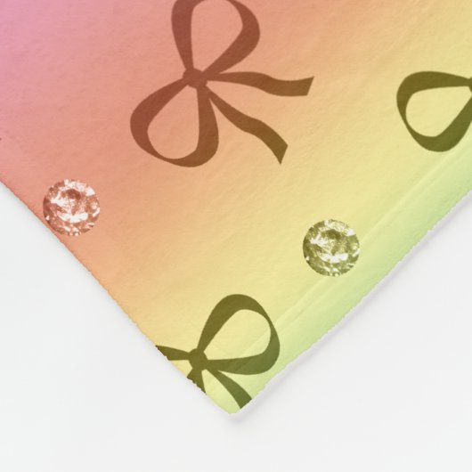 Persoonlijke naam eenhoornregenboogruitjes fleece deken (Hoek)