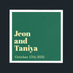 Persoonlijke naam eenvoudig moderne minimalistisch servet<br><div class="desc">Persoonlijke naam eenvoudig moderne minimalistische bruiloft servetten voeg hier uw naam toe.</div>