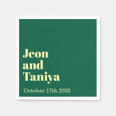 Persoonlijke naam eenvoudig moderne minimalistisch servet (Voorkant)