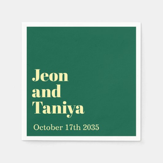 Persoonlijke naam eenvoudig moderne minimalistisch servet (Voorkant)