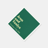 Persoonlijke naam eenvoudig moderne minimalistisch servet (Hoek)