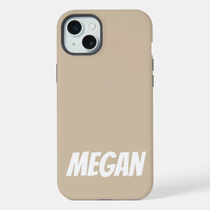 Persoonlijke naam eenvoudig stijlvol modern monogr iPhone 15 plus case