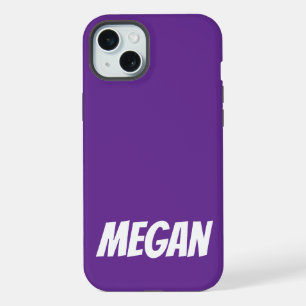 Persoonlijke naam eenvoudig stijlvol modern monogr iPhone 15 plus case