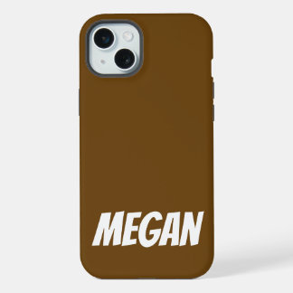 Persoonlijke naam eenvoudig stijlvol modern monogr iPhone 15 plus case