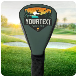 Persoonlijke NAAM Eland jagen Wildernis Zonsonderg Golfheadcover