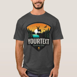 Persoonlijke NAAM Eland jagen wildernis zonsonderg T-shirt