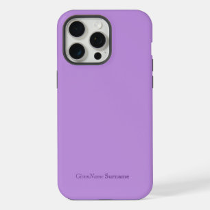 Persoonlijke naam Elegant Eenvoudig Lavendel Paars iPhone 15 Pro Max Case