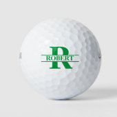 Persoonlijke naam Elegant Monogram Golfballen (Voorkant)