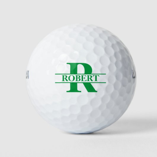 Persoonlijke naam Elegant Monogram Golfballen (Voorkant)