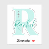 Persoonlijke naam Elegant nepdiamanten Sticker (Vel)