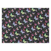 Persoonlijke naam Elegant Paars Bright Butterflies Tafelkleed (Voorkant (Horizontaal))