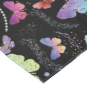 Persoonlijke naam Elegant Paars Bright Butterflies Tafelkleed (Gekanteld)