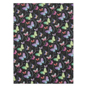 Persoonlijke naam Elegant Paars Bright Butterflies Tafelkleed (Voorkant)