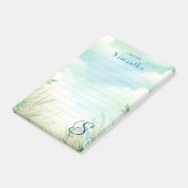 Persoonlijke naam elegante monogram gelinieerd post-it® notes (Schuin)