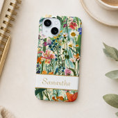 Persoonlijke naam elegante tuin bloem Case-Mate iPhone case