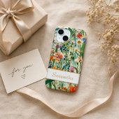 Persoonlijke naam elegante tuin bloem Case-Mate iPhone case