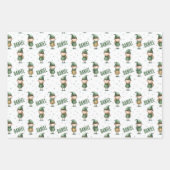 Persoonlijke naam Elf Kerstmis Inpakpapier Vel (Voorkant)