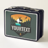 Persoonlijke naam Elk jagen op wilde natuur Sunset (Achterkant)