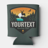Persoonlijke naam Elk jagen op wilde natuur Sunset Blikjeskoeler (Achterkant)