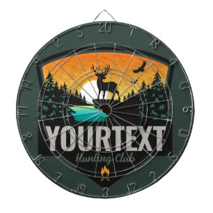 Persoonlijke naam Elk jagen op wilde natuur Sunset Dartbord
