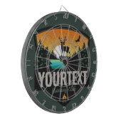 Persoonlijke naam Elk jagen op wilde natuur Sunset Dartbord (Voorkant Links)