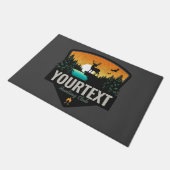 Persoonlijke naam Elk jagen op wilde natuur Sunset Deurmat (Schuin)