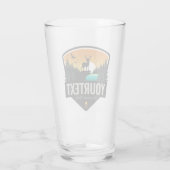 Persoonlijke naam Elk jagen op wilde natuur Sunset Glas (Achterkant)