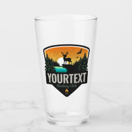 Persoonlijke naam Elk jagen op wilde natuur Sunset Glas