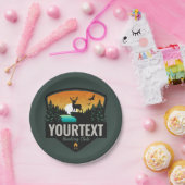 Persoonlijke naam Elk jagen op wilde natuur Sunset Papieren Bordje (Feest)