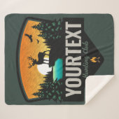 Persoonlijke naam Elk jagen op wilde natuur Sunset Sherpa Deken (Voorkant (horizontaal))