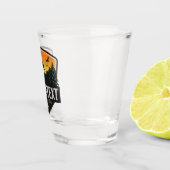 Persoonlijke naam Elk jagen op wilde natuur Sunset Shot Glas (Rechts)