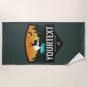 Persoonlijke naam Elk jagen op wilde natuur Sunset Strandlaken (Voorkant)