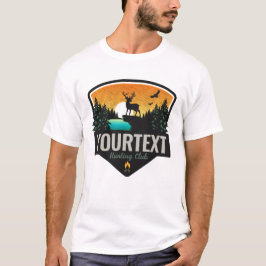 Persoonlijke naam Elk jagen op wilde natuur Sunset T-shirt