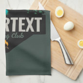 Persoonlijke naam Elk jagen op wilde natuur Sunset Theedoek (Quarter Fold)