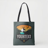 Persoonlijke naam Elk jagen op wilde natuur Sunset Tote Bag (Voorkant)