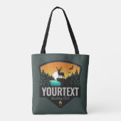 Persoonlijke naam Elk jagen op wilde natuur Sunset Tote Bag (Achterkant)
