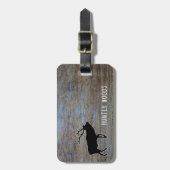 Persoonlijke naam | Elk Rustic Wood Grain voor hem Bagagelabel (Voorkant verticaal)