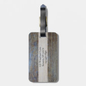 Persoonlijke naam | Elk Rustic Wood Grain voor hem Bagagelabel (Achterkant verticaal)