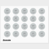 Persoonlijke naam en adres ronde sticker (Vel)