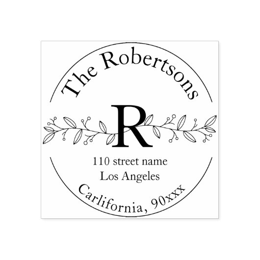 Persoonlijke naam en adresstempel rubberstempel (Afrduk)