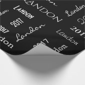 Persoonlijke naam en Afstuderen jaar Cadeaupapier (Hoek)