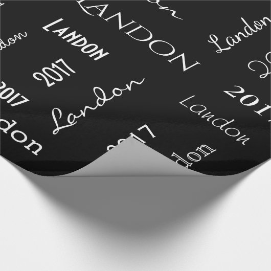 Persoonlijke naam en Afstuderen jaar Cadeaupapier (Hoek)