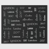 Persoonlijke naam en Afstuderen jaar Cadeaupapier (Vlak)