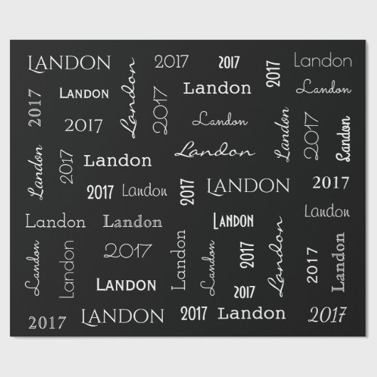 Persoonlijke naam en Afstuderen jaar Cadeaupapier (Vlak)